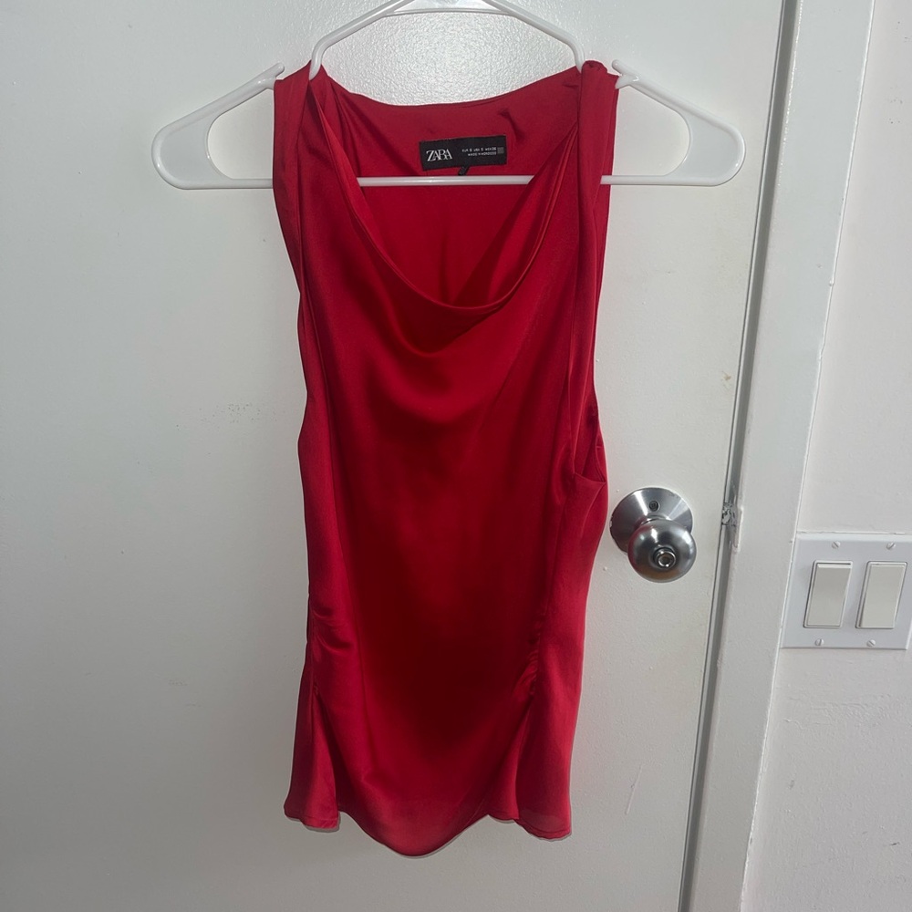 Zara Scarlet Sleeveless Tank Top